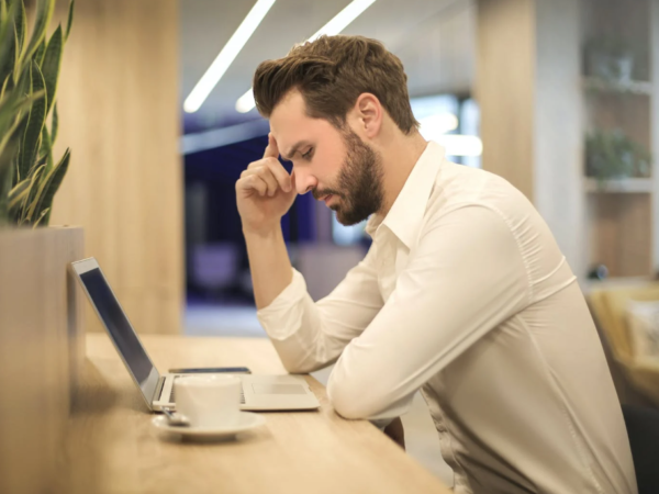 man with a laptop